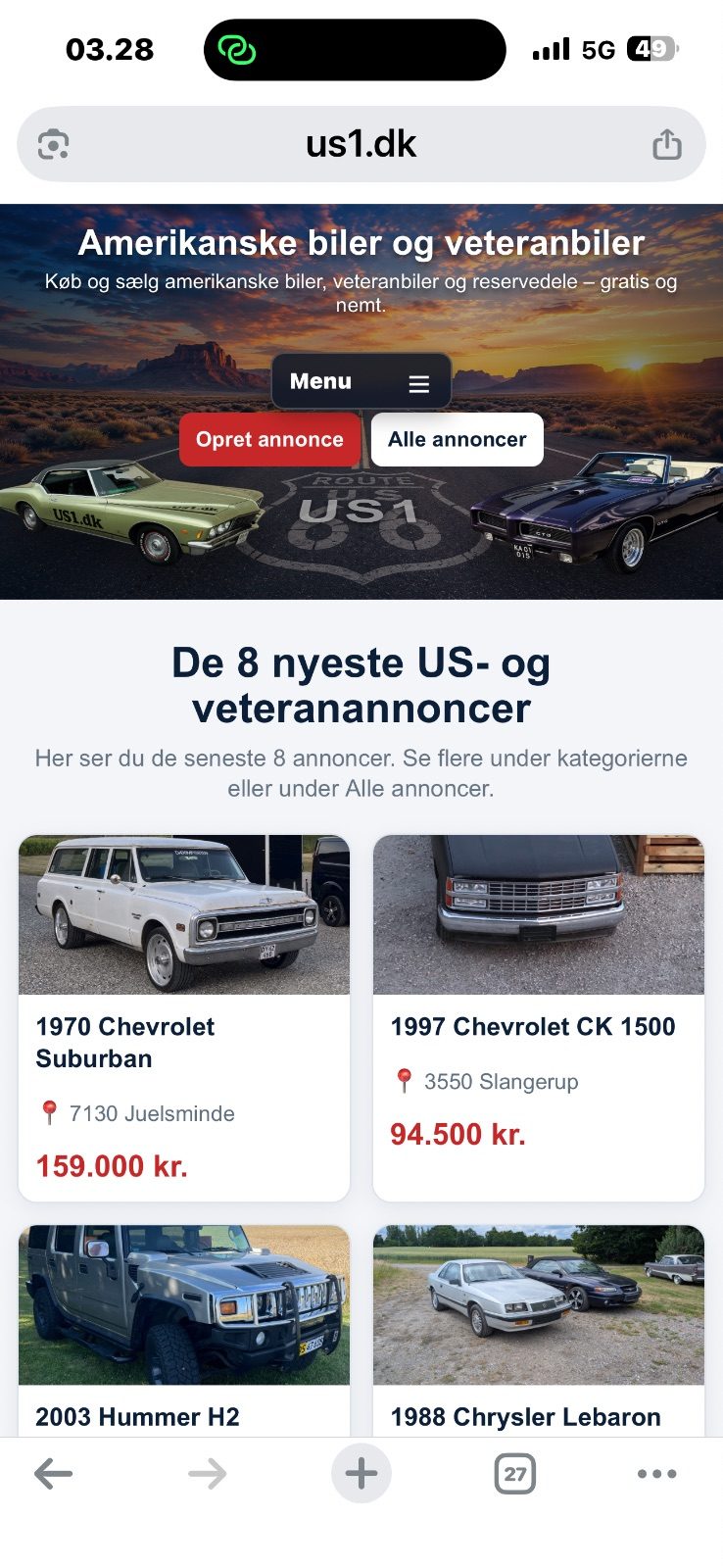 købes , cadillac cabriolet